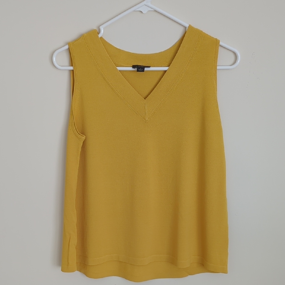 NEVER USED, Ann Taylor Factory, Mustard V-Neck Tank Top, Women's M